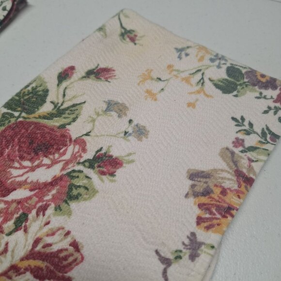 Ralph Lauren Floral Hand Towels Match Set Pair Designer Bath Spring Flowers - Picture 3 of 7